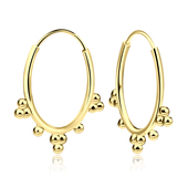 Fashion Gold Plated Silver Hoop Earring HO-1749-GP